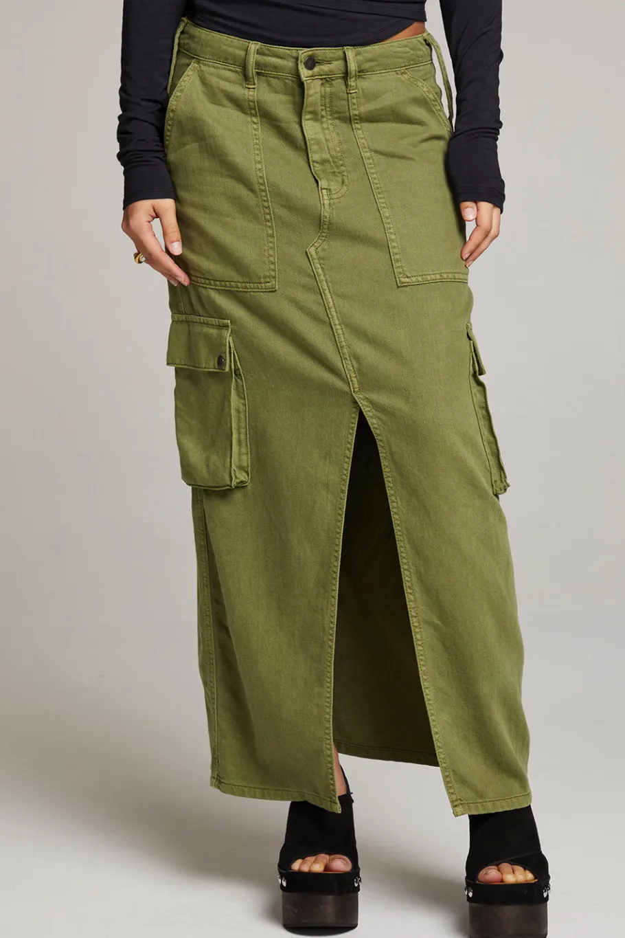 Clearance Chaser Brand Tri Sphagnum Maxi Skirt