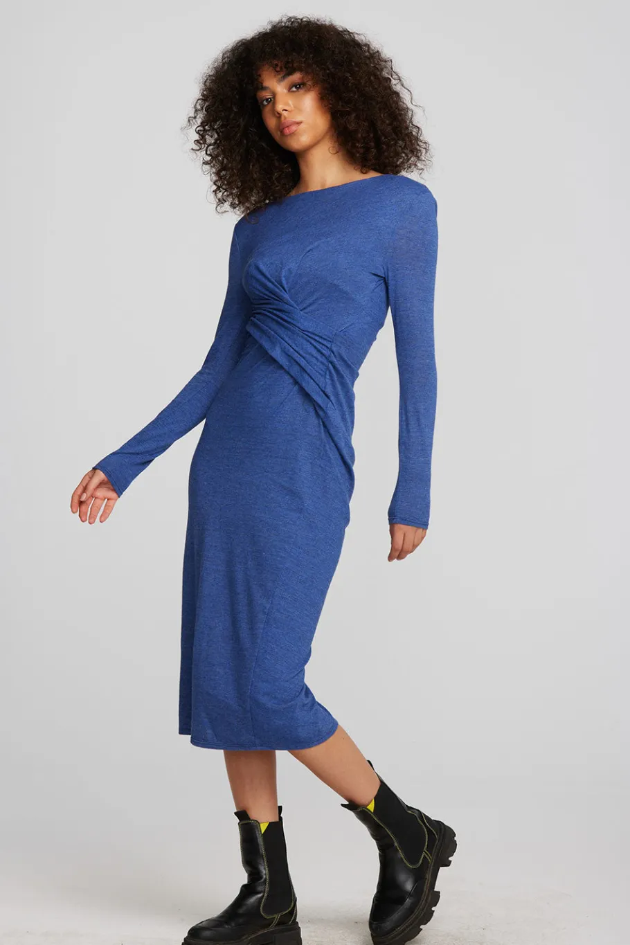 Shop Chaser Brand Triblend Corset Wrap Midi Dress