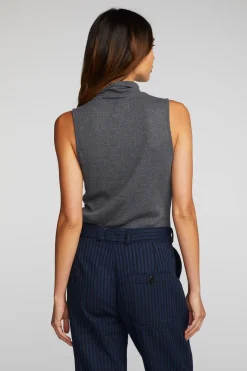 Best Sale Chaser Brand Triblend Rib Knit Button Down Tank