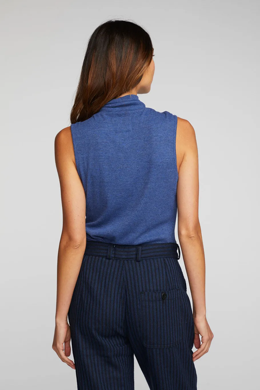 Best Sale Chaser Brand Triblend Rib Knit Button Down Tank