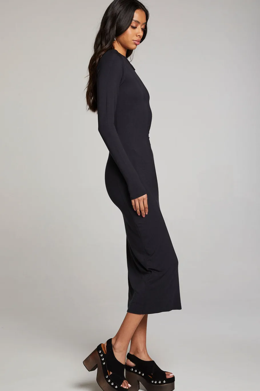 Shop Chaser Brand Vedaa Licorice Midi Dress