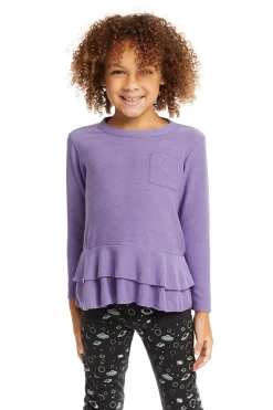 Clearance Chaser Brand Veronica Purple Long Sleeve Tee