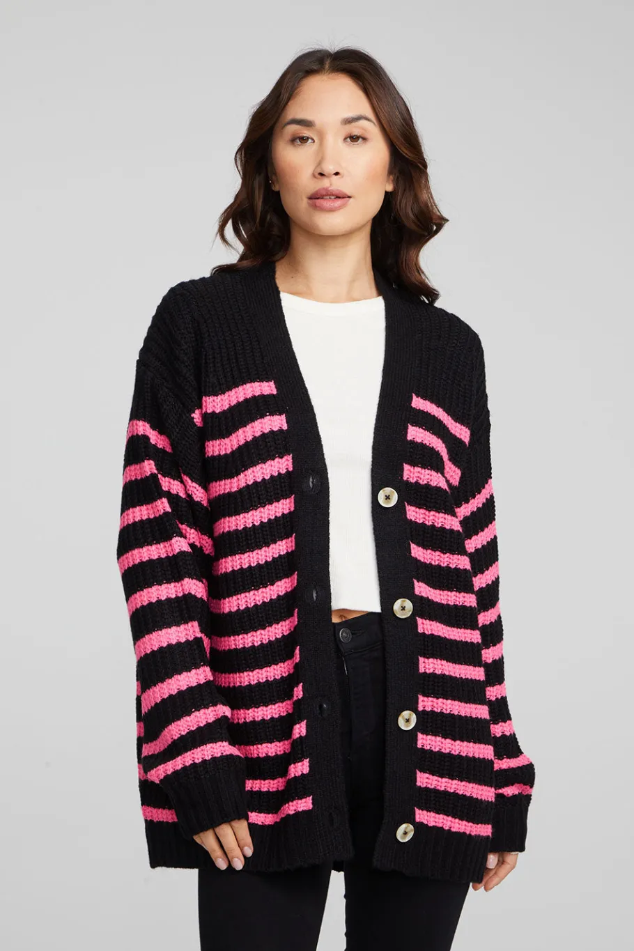 Hot Chaser Brand Vibe Melrose Stripe Cardigan