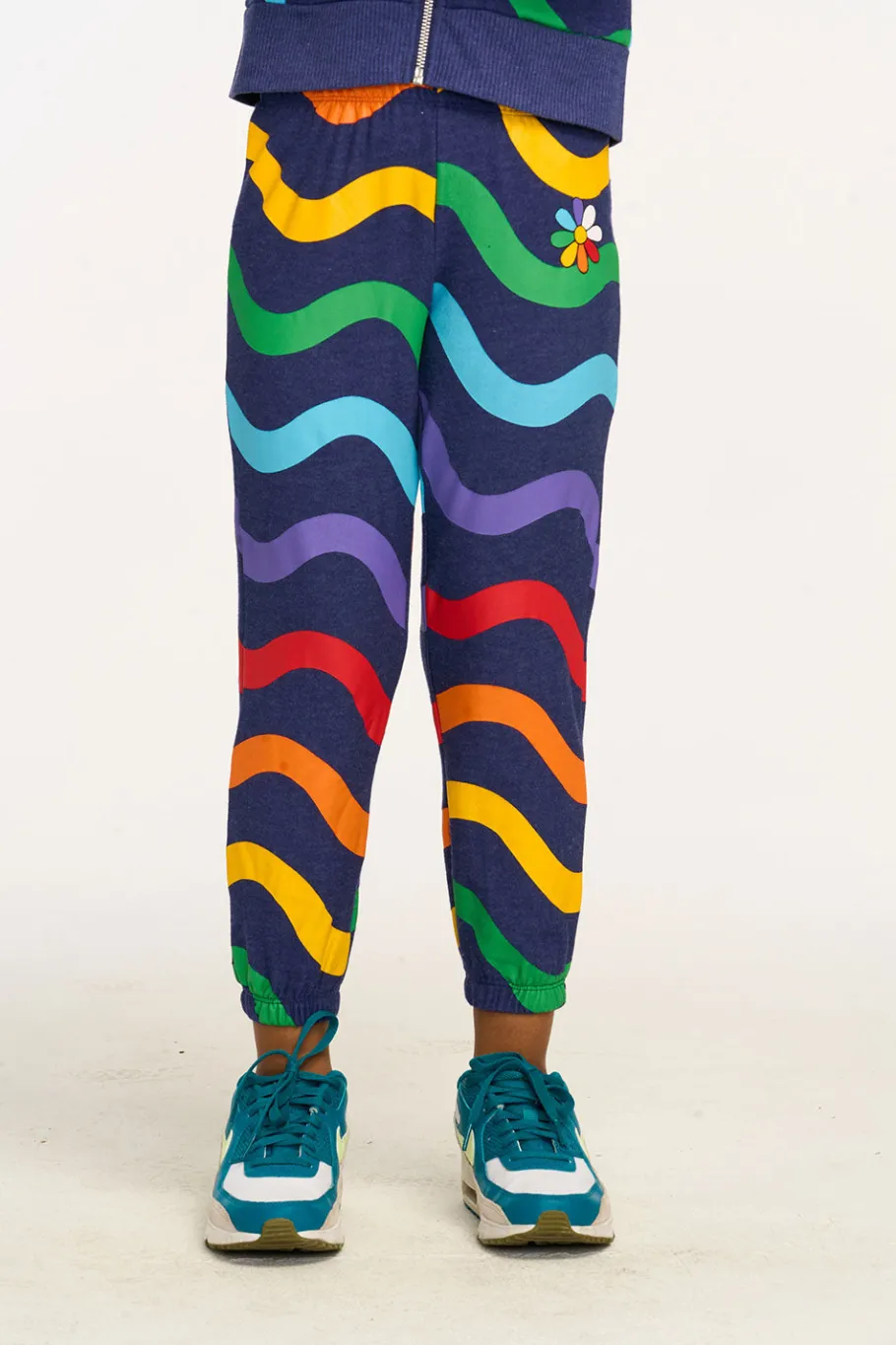 New Chaser Brand Wavy Rainbow Slouchy Pant