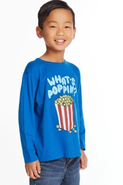 Sale Chaser Brand Whats Poppin' Boys Long Sleeve Crew Neck Tee