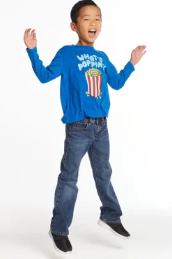 Sale Chaser Brand Whats Poppin' Boys Long Sleeve Crew Neck Tee