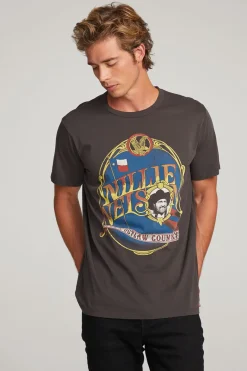 Clearance Chaser Brand Willie Nelson Outlaw Country Mens Tee