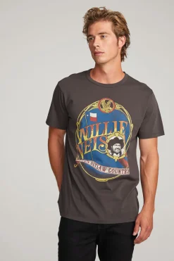 Clearance Chaser Brand Willie Nelson Outlaw Country Mens Tee