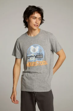 Store Chaser Brand Woodstock Bird On Guitar Crew Neck Tee