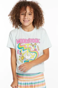 Discount Chaser Brand Woodstock Peace Sign Girls Tee