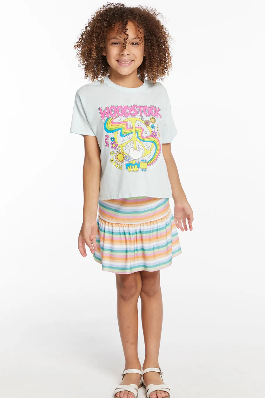 Discount Chaser Brand Woodstock Peace Sign Girls Tee
