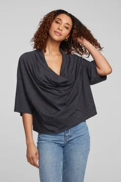 Cheap Chaser Brand Yoko Shadow Black Tee