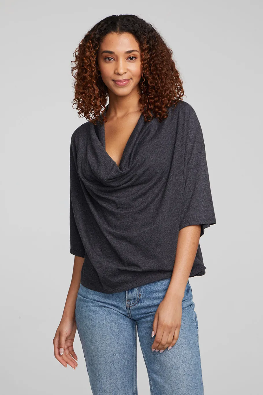 Cheap Chaser Brand Yoko Shadow Black Tee