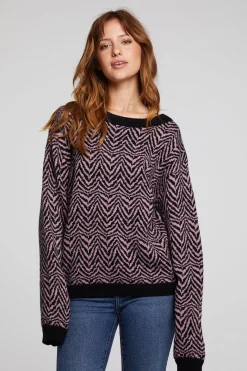 Flash Sale Chaser Brand Zebra Pullover Melrose Sweater