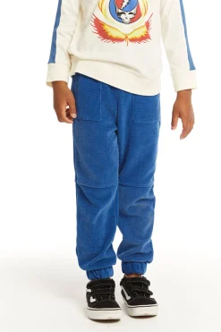 Cheap Chaser Brand Zipper Leg Peacock Blue Jogger
