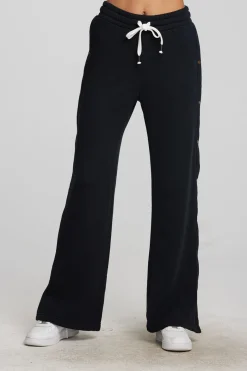 Discount Chaser Brand Zuma Cotton Terry Wide Leg Joggers With Button Side Seam