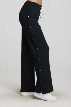Discount Chaser Brand Zuma Cotton Terry Wide Leg Joggers With Button Side Seam